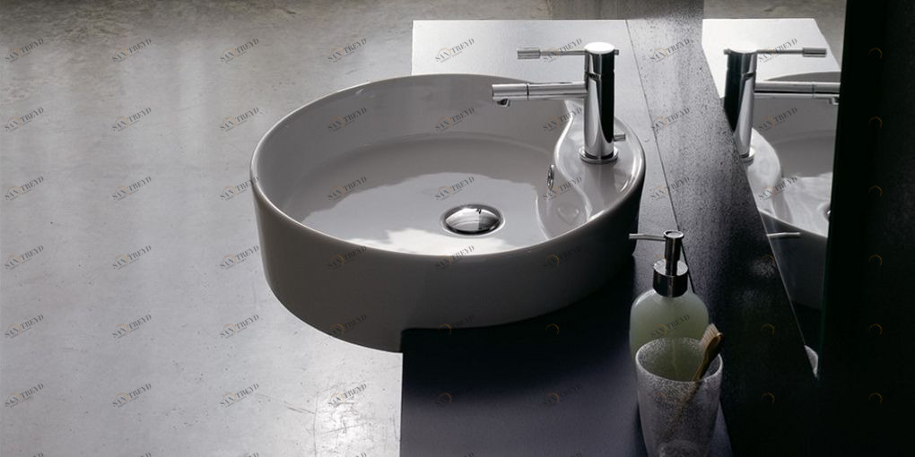 8029/D Полувстраиваемая раковина консольная 50 см белая Scarabeo Thin-Line Scarabeo Ceramiche 8029D