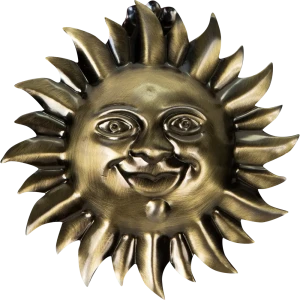 Клипса Солнце цвет золото антик