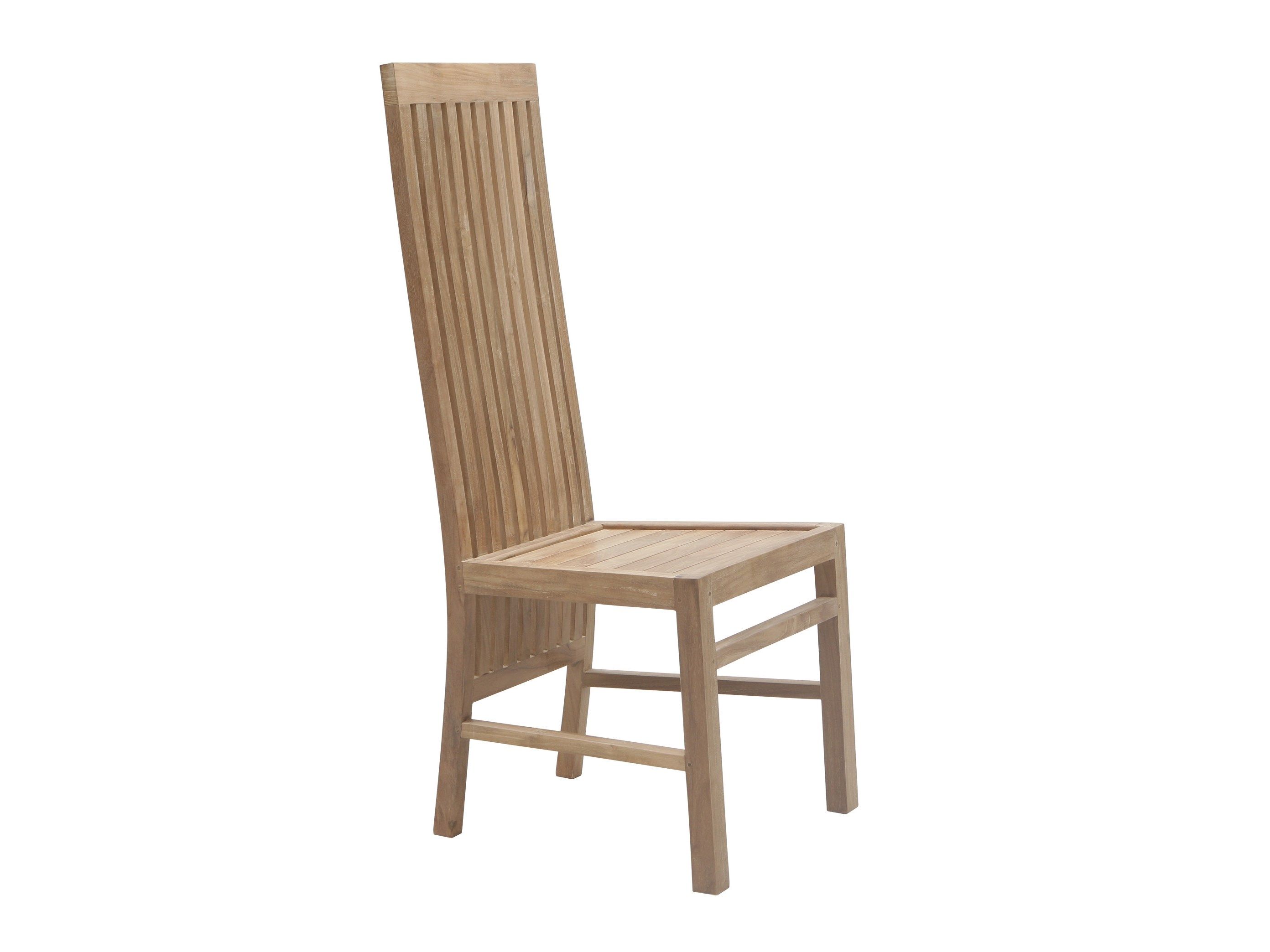 Стул из тикового дерева с высокой спинкой Il Giardino di Legno ARCH-00061944