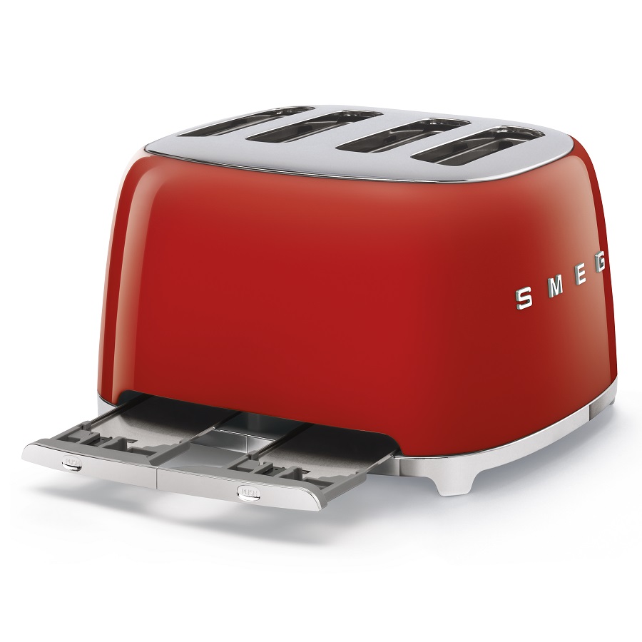 Тостер Smeg на 4 ломтика, красный TSF03RDEU - Вид №3