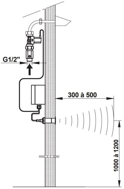 Бесконтактный кран Presto 52400 настенный 52400.0 - Вид №1