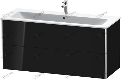 XS417404040 Тумбочка подвесная XSquare #XS4174 1210 x 478 мм Черный глянцевый лак Duravit