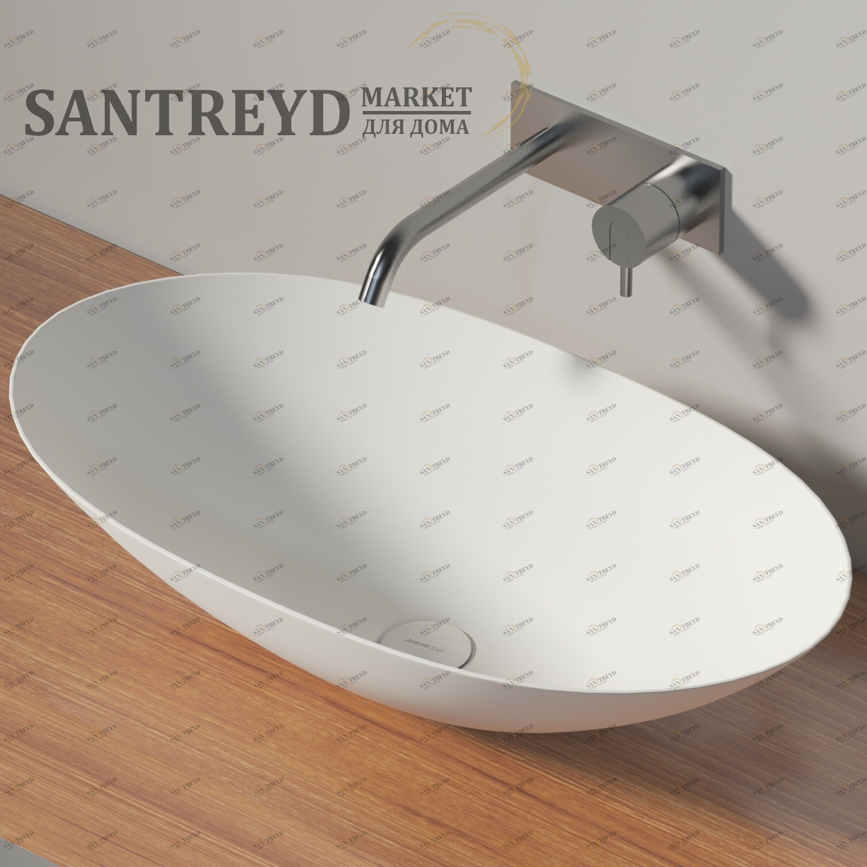 VELO63BIANCO Накладная раковина на столешницу  овальная Antoniolupi 