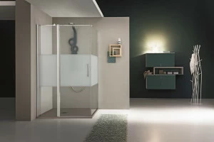 ARBLU Душевой уголок угловой с распашной дверцей Dedalo