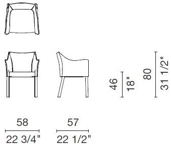 Cappellini Кресло в коже Cap chair sun-id-1386385 - Вид №1
