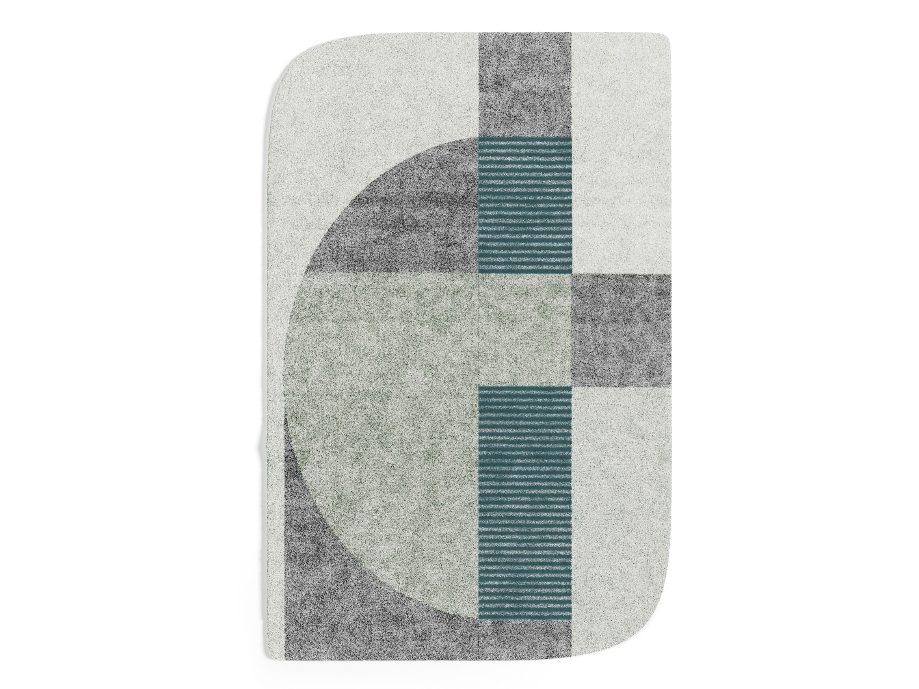 Ковер ручной работы из шерсти с геометрическим рисунком Capital Collection ECLISSE ARCH-00090408 - Вид №1