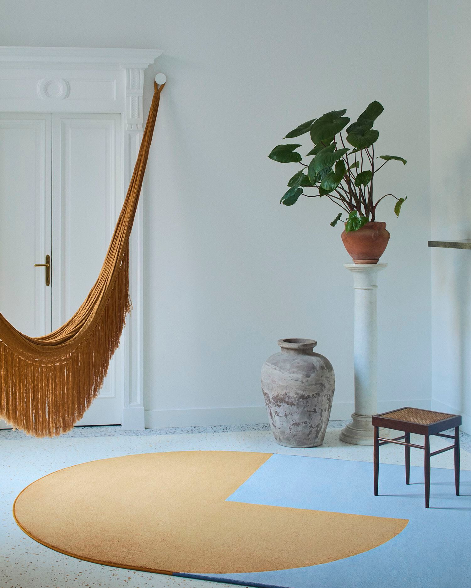 Ковер ручной работы с геометрическим рисунком Besana Moquette AURA ARCH-00105140 - Вид №1