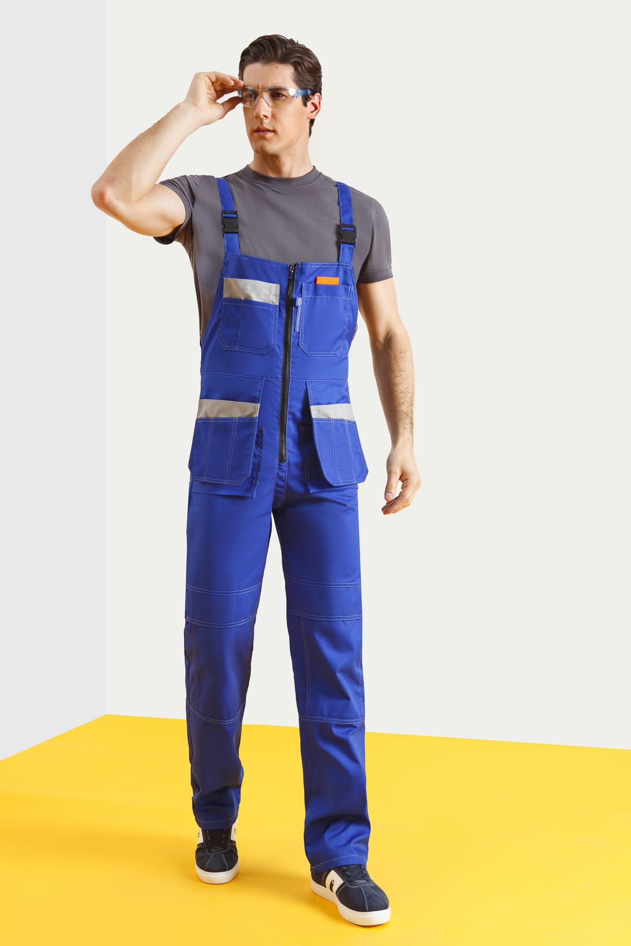 5039609 Костюм "Профессионал-2" василек-светло-серый  Летняя спецодежда  размер 72-74/206-212  - Вид №10