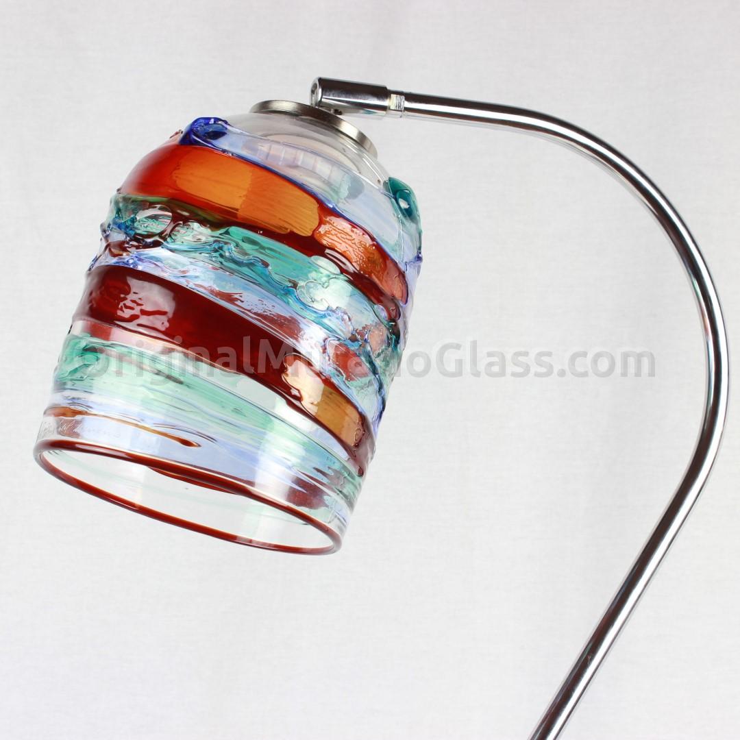 377 ORIGINALMURANOGLASS Муранская настольная лампа Ares rosso blu 30 см  - Вид №1