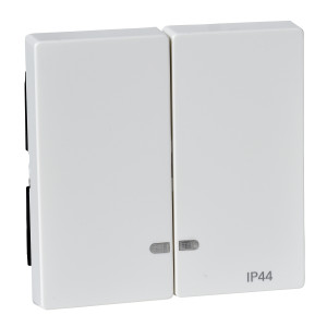 MTN3424-0319 Клавиша двойная с линзами , полярно-белый Schneider Electric Merten System M