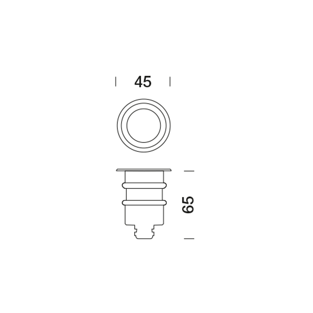 8400018 Встраиваемый в пешеходный пол Platek NANO FULL INOX TONDO  NANO FULL INOX - 1 LED 3000K 33°  - Вид №20