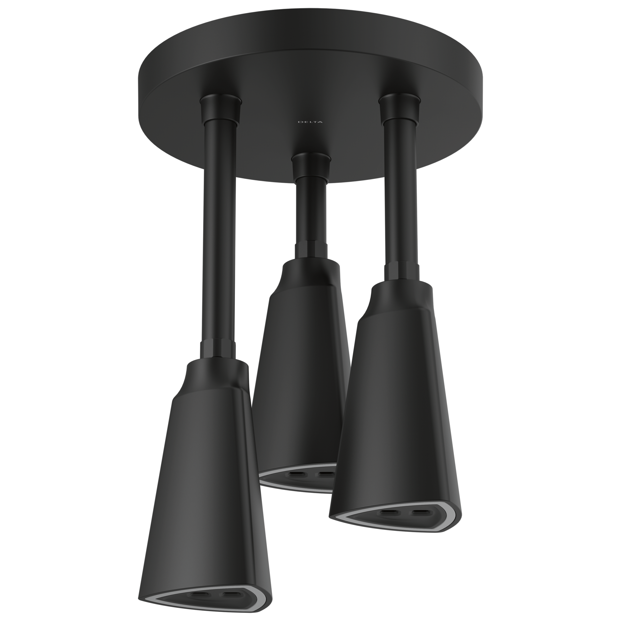 57140-BL25-L Подвесная душевая лейка Raincan со светодиодной подсветкой H2Okinetic® Delta Faucet Universal Showering Матовый черный 