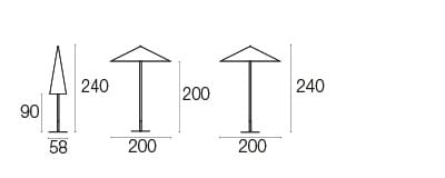 Алюминиевый квадратный зонтик emu Piazzetta ARCH-00103458 - Вид №5