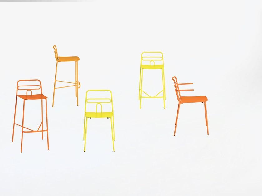 CaStil Штабелируемый металлический садовый стул с подлокотниками Dida Dida br - Вид №7