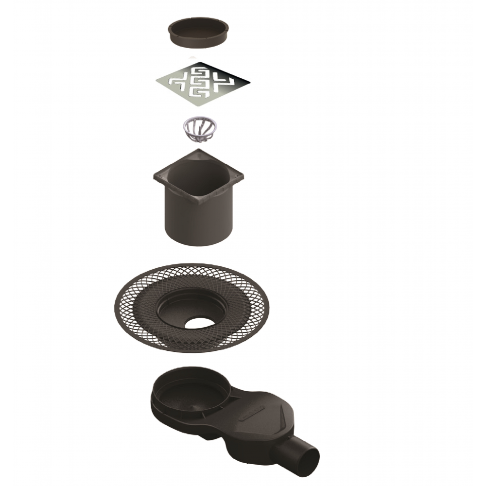 092160 Трап водосток PLATZ Antik 100х100  Berges PLATZ Antik  - Вид №4