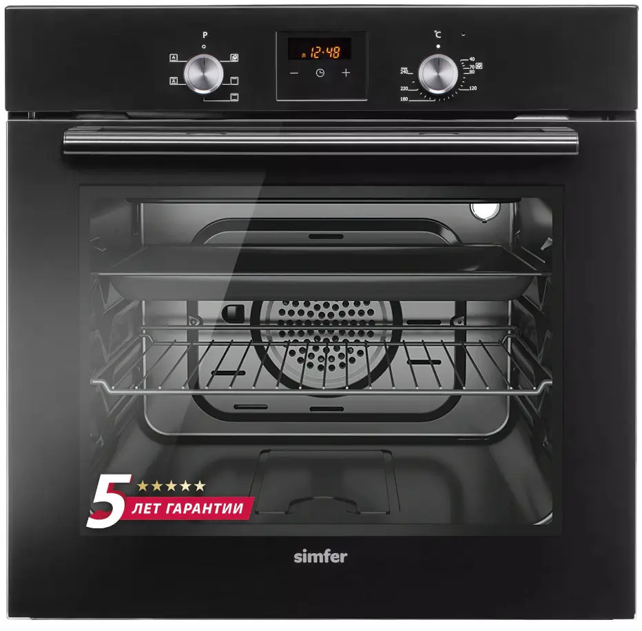 91200053 Электрический встраиваемый духовой шкаф Simfer B6EB56001 60x59.5x56.5 см цвет черный STLM-0872383
