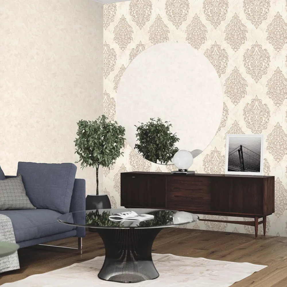 Обои флизелиновые Euro Decor Antique светло-бежевые 1.06 м 7141-16 83558673 STLM-2159243 - Вид №3