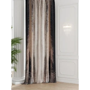 91712751 Штора на шторной ленте Comfy Way Делантос 150x250 см цвет бежевый STLM-1025795