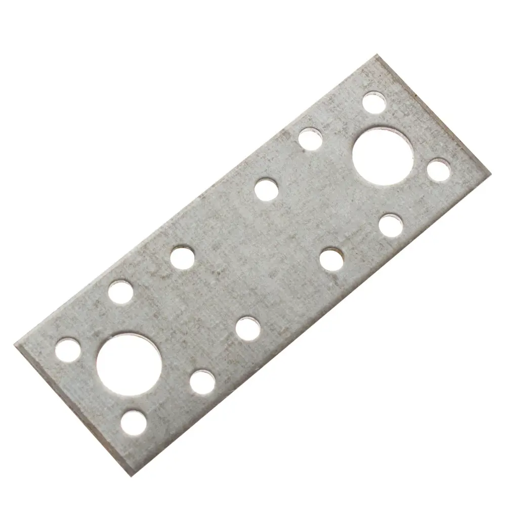 Пластина крепежная 100х35х2 мм, оцинкованная сталь КРЕПКО-НАКРЕПКО STLM-2085566
