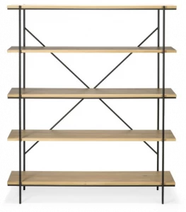 Ethnicraft Самонесущий книжный шкаф с открытой стенкой из дуба Oak rise 50137