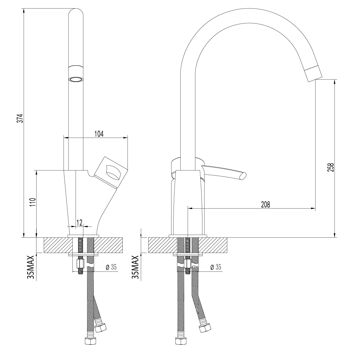 LM3205C Смеситель Atlantiss для кухни LEMARK ATLANTISS  - Вид №1