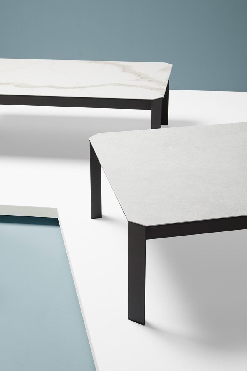 MOBLIBERICA Квадратный журнальный столик с керамической столешницей Salt sun-id-1492108 - Вид №2