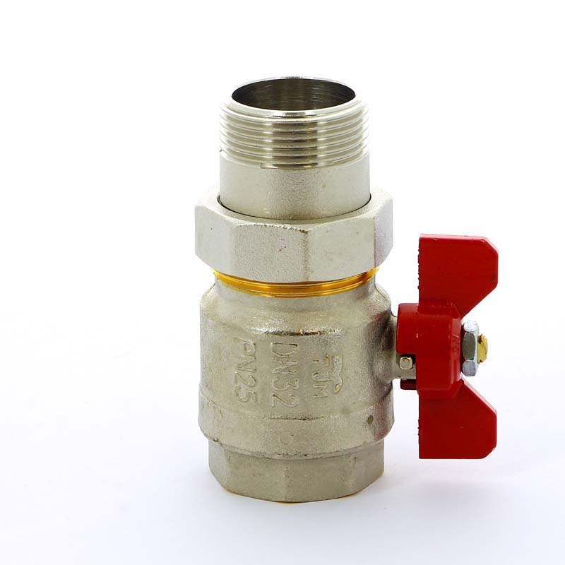 Кран шаровой НВ с разъемным соединением для коллектора бабочка TIEMME 1"1/4 2120004 - Вид №3