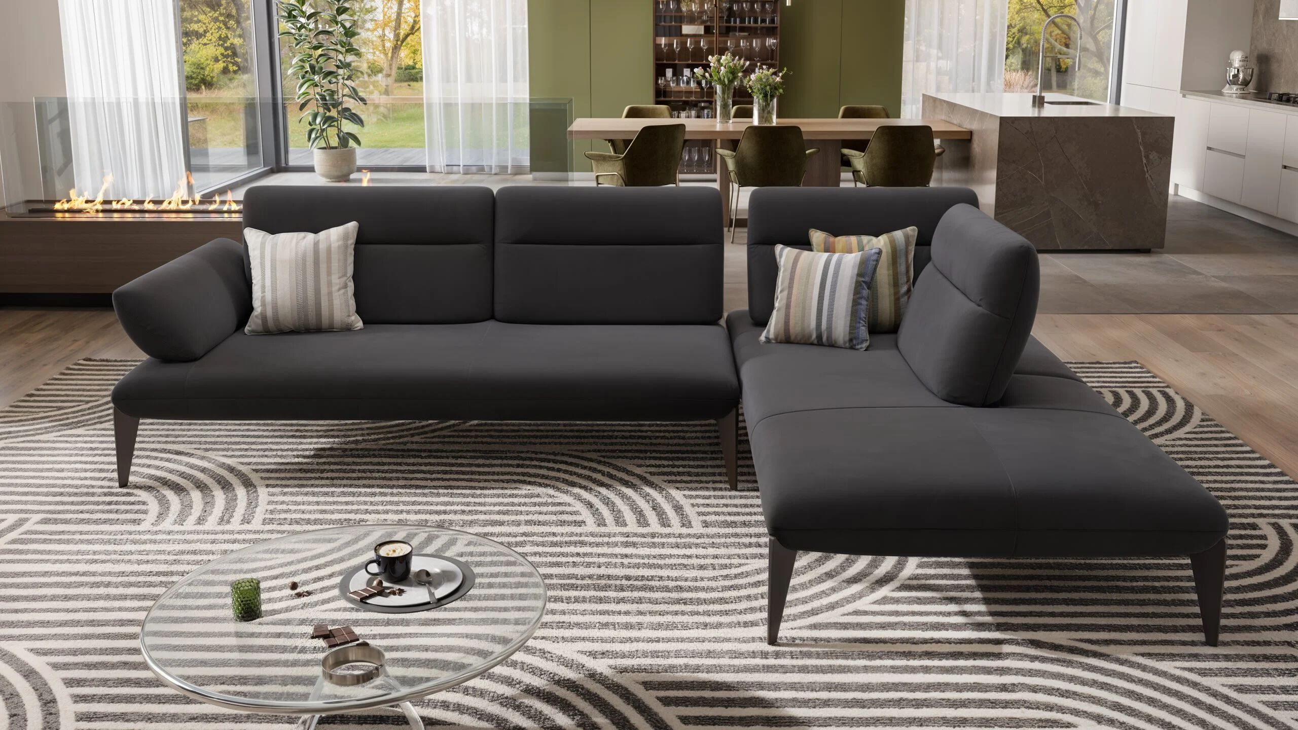 Тканевый диван с полуостровом Sofanella Лацио ARCH-00123923 - Вид №4