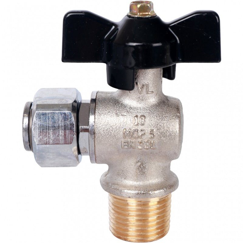 Кран шаровый STOUT ВН 1/2" угловой с накидной гайкой SVB0010000015 - Вид №1