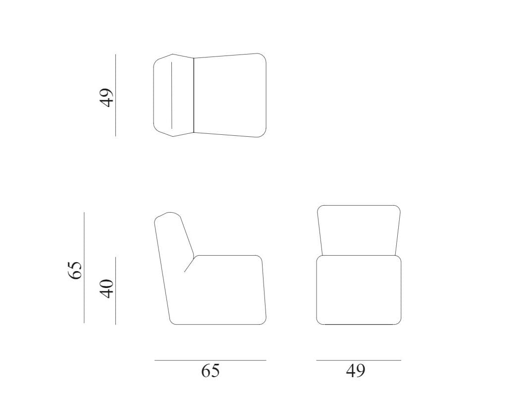 Тканевое садовое кресло Exteta мягкая линия ARCH-00076609 - Вид №8