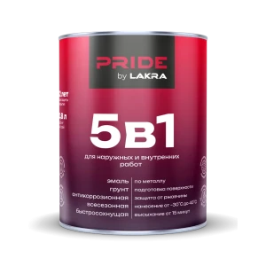 ЛАКРА Грунт-эмаль 5 в 1 по ржавчине - универсальная защита металла и дерева 89410830