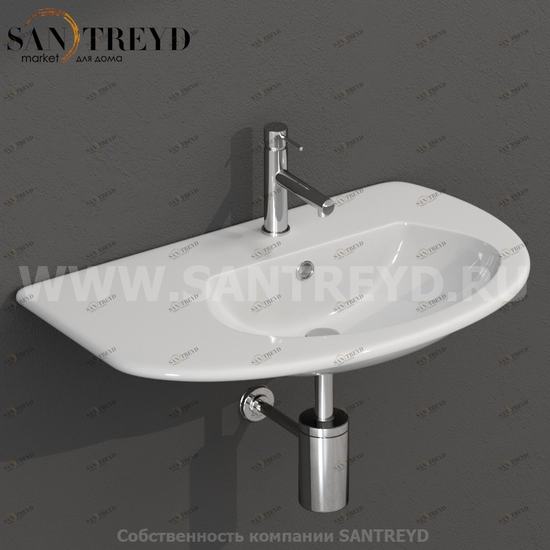 BO022BI Подвесная раковина настенная овальная Ceramica Globo GRACE белая