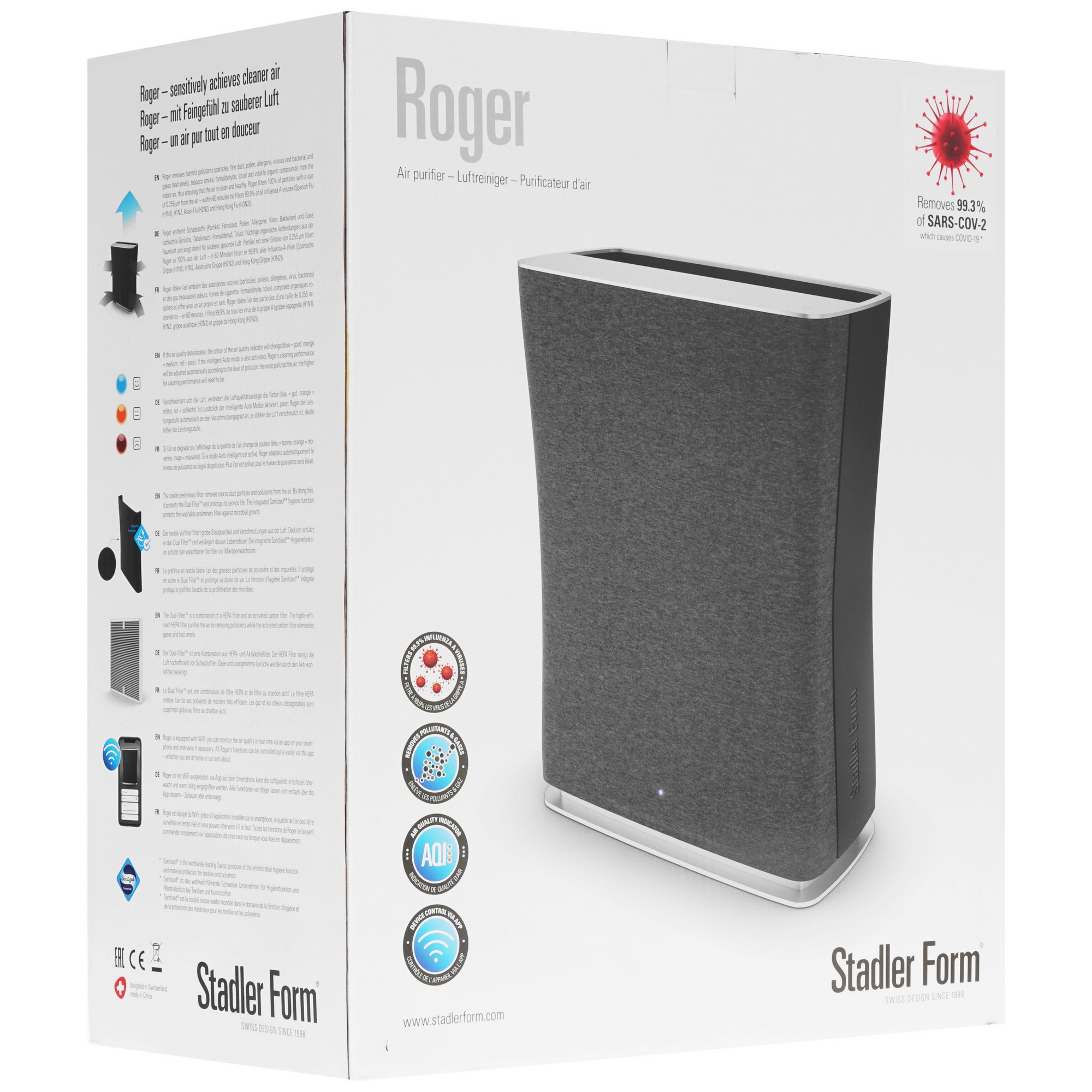 5346960 Очиститель воздуха Stadler Form Roger R-017 серый STDN-0082140 - Вид №6