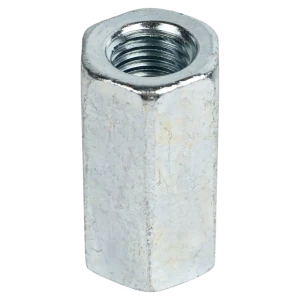 Гайка переходная удлиненная шестигранная М14 DIN 6334 сталь оцинкованная