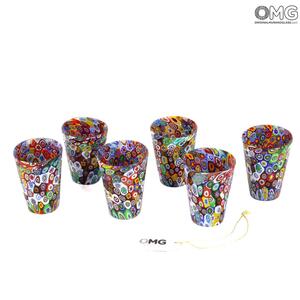 1471 ORIGINALMURANOGLASS Набор из 6 стаканов Лимончелло - Goto da Liquore - муранское стекло 7 см