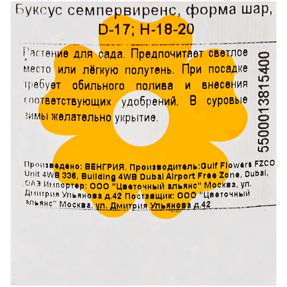 Буксус форма шар 17x18 см 82601597 STLM-2101506 Santreyd  - Вид №1
