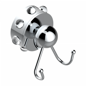 A2N-512 Крючок двойной Thg-paris Mossi со светлым хрусталём Хром