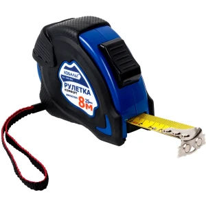 Рулетка Кобальт 646-805 с магнитным наконечником и автостопом 8 метров 89406915