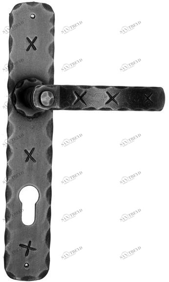 Galbusera Ручка из кованого железа на пластине Seefeld 1091 