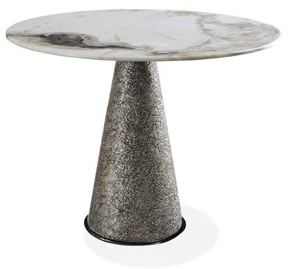 HESSENTIA | Cornelio Cappellini Высокий круглый журнальный столик с мраморной столешницей Cheope Santreyd sun-id-1419683 - Вид №2