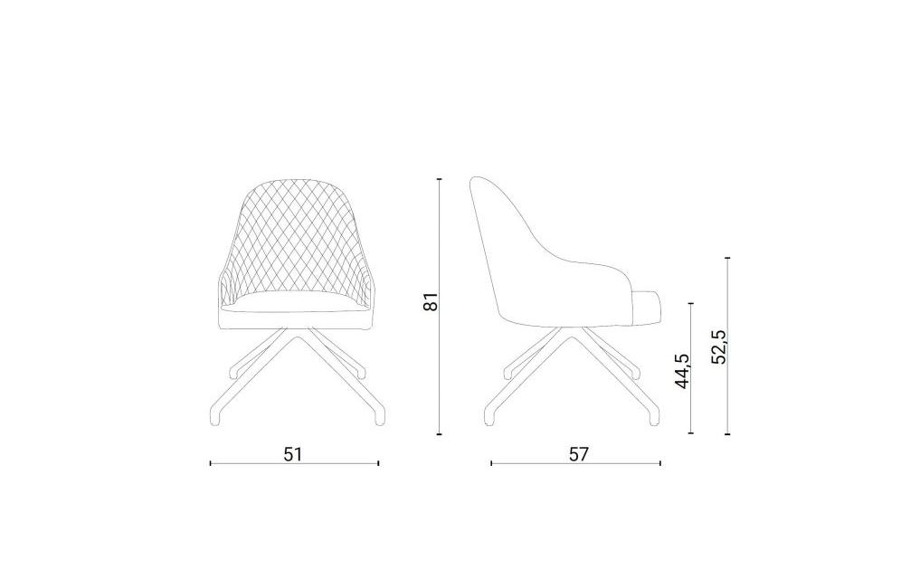 Ozzio Italia Мягкое вращающееся кресло с тафтинговым покрытием  S461  - Вид №2