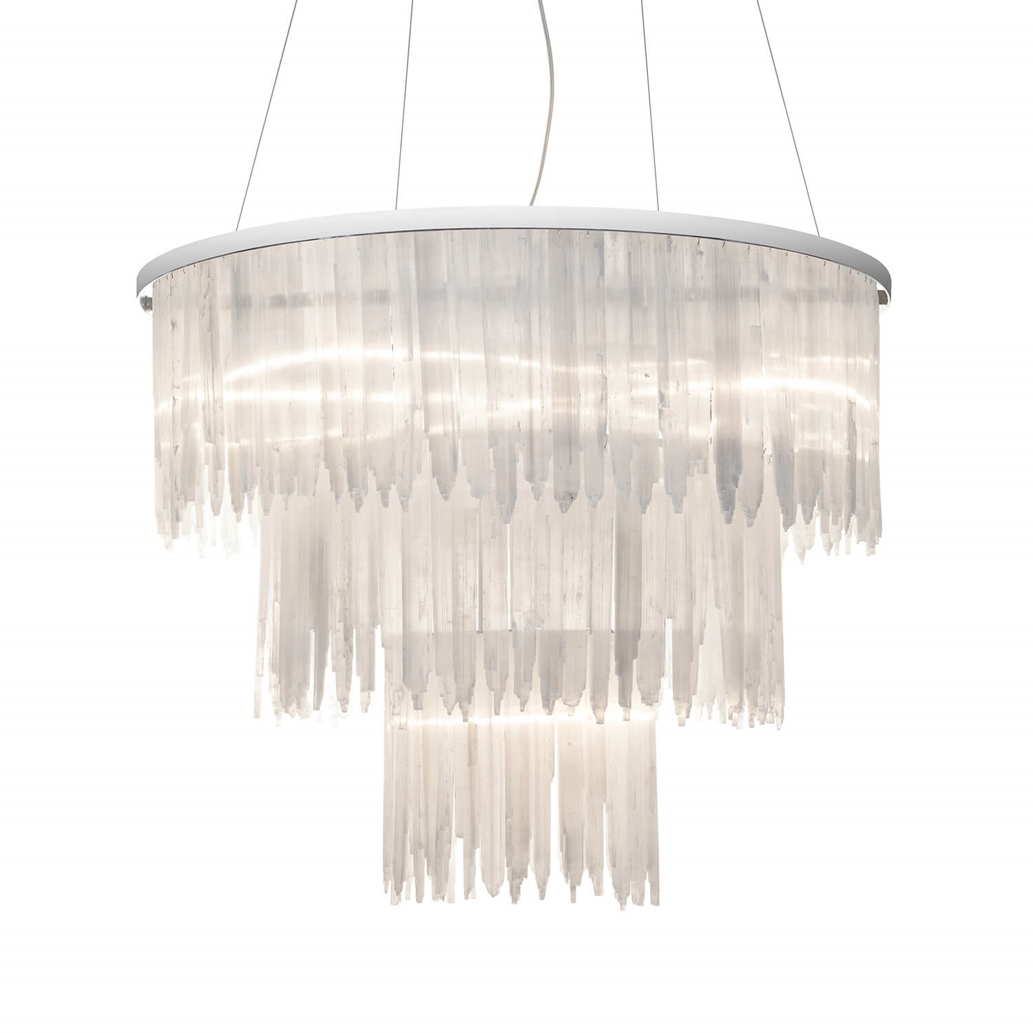 500115-02 ABHIKA ЛАМПА СЕЛЕНИТНАЯ КРУГЛАЯ SILVER 