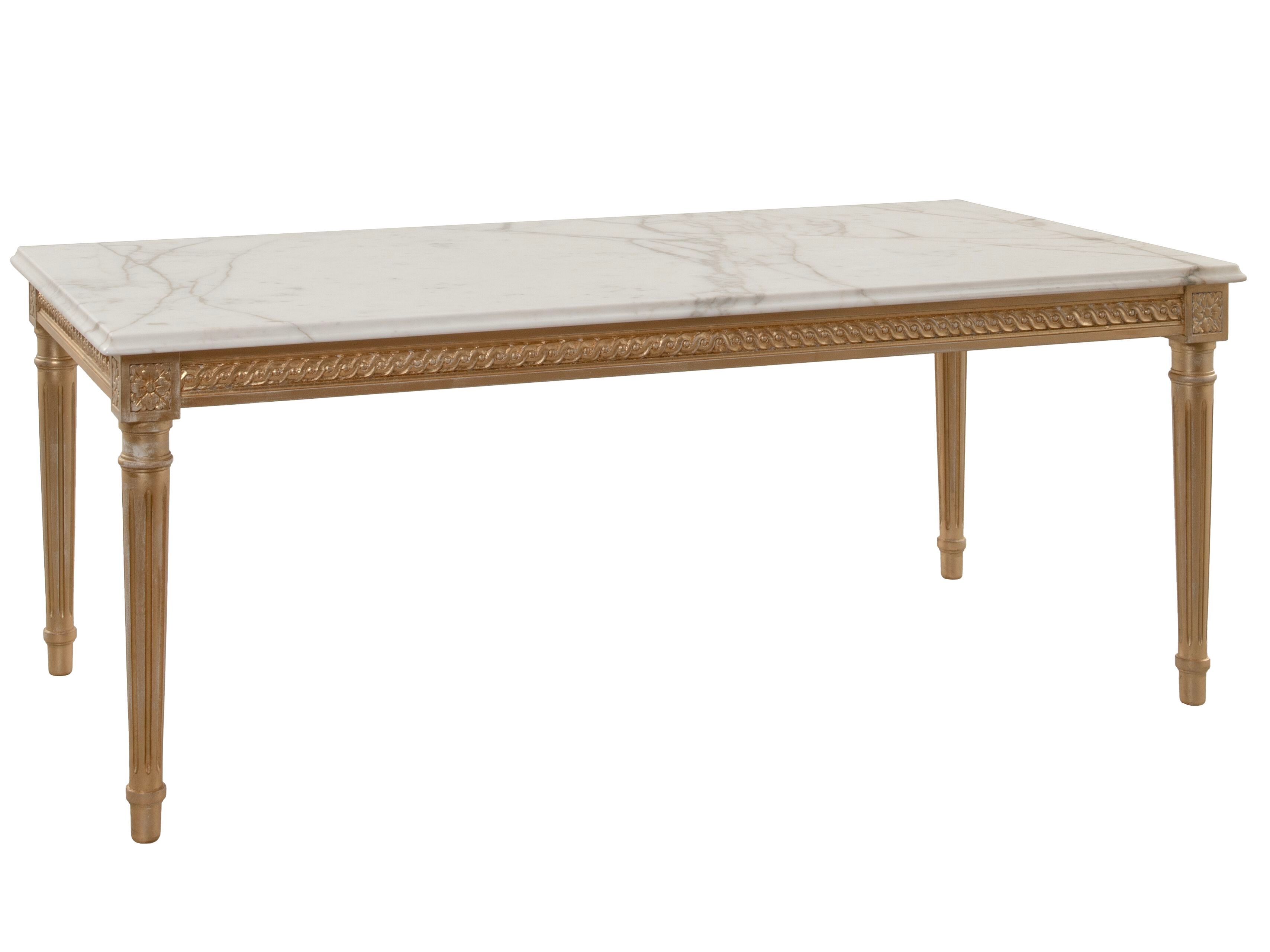 Мраморный прямоугольный журнальный столик Calacatta Oro Bellotti Ezio Essential Classic ARCH-00119355 - Вид №1