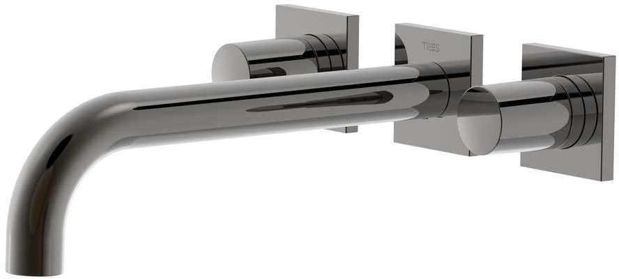 ПРОЕКТ-TRES Скрытый смеситель для умывальника с двумя ручками-21115201KM TRES