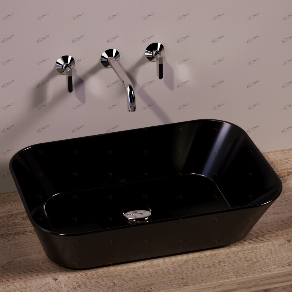 WA04NERO Накладная раковина на столешницу  прямоугольная Simas 