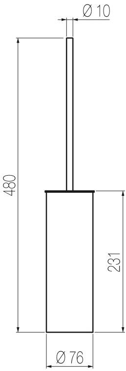 Radomonte Ершик для унитаза из нержавеющей стали  Acn52  - Вид №2