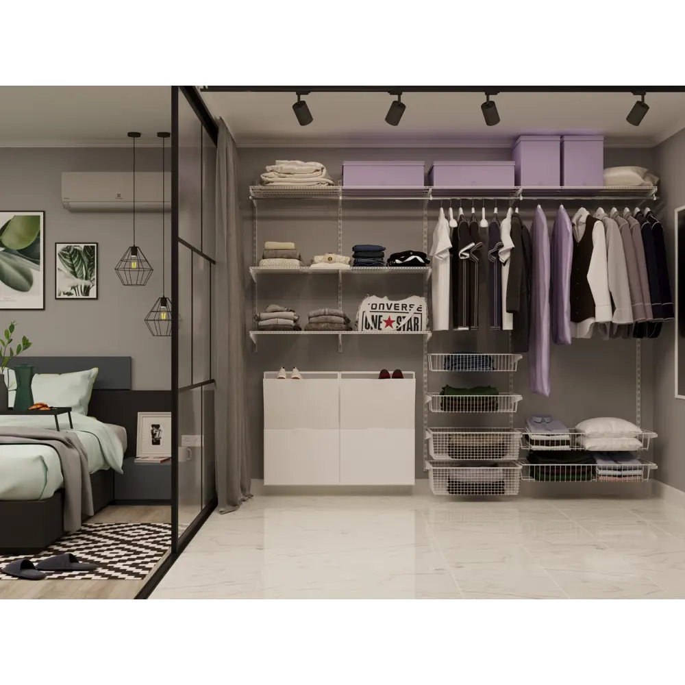 Полка-корзина Larvij для гардеробной системы с бортами 90×40 см 81959747 STLM-1098296 - Вид №3