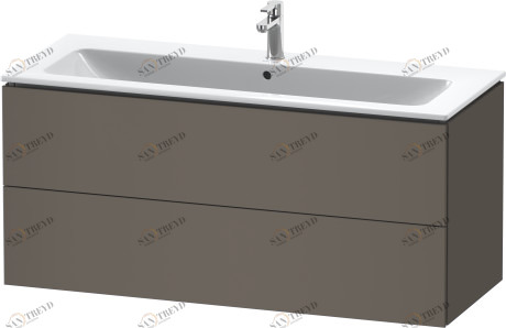 LC624309090 Тумбочка подвесная L-Cube #LC6243 1220 x 481 мм Фланелево-серый шелковисто-матовый лак Duravit