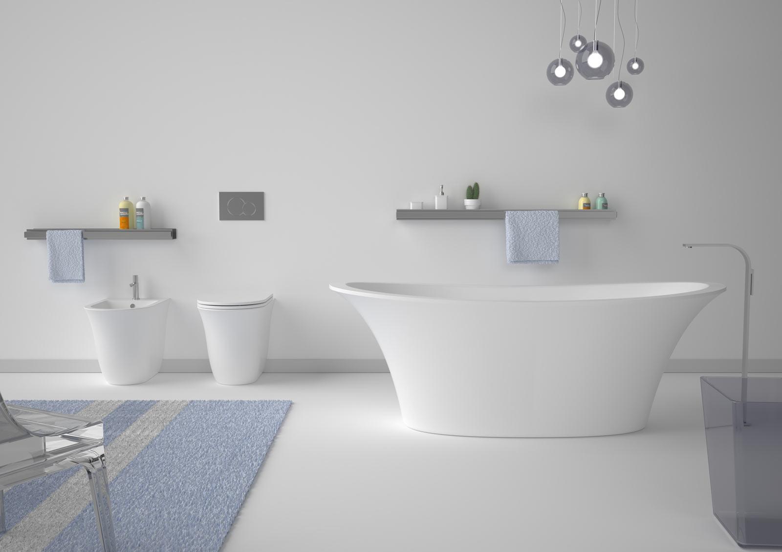 FLBI0122 Напольное биде приставное GSG CERAMIC Flut - Вид №10