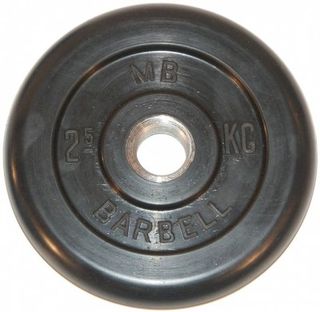 Диск обрезиненый черный mb barbell mb31-2,5 MB Barbell sun-id-2067791